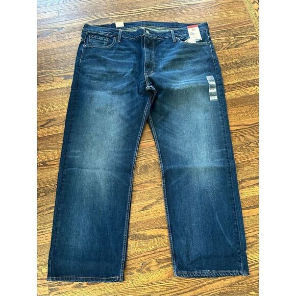 Levi's Men's 569 Loose Straight Fit Jeans stretch size 44X32 dark denim color  . - Picture 6 of 10